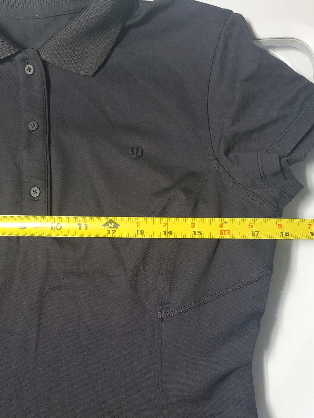 Lululemon Black Short Sleeve Polo Mini Dress Size S/M Golf Prep Sporty - Picture 7 of 13